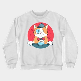 Cat Detective Crewneck Sweatshirt